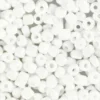 Rocaiperler - Glasperler - Ø 4 MM Hul 0,9-1,2 MM - Hvid Perlemor - 25 G