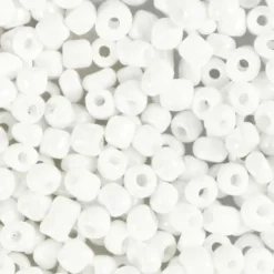 Rocaiperler - Glasperler - Ø 4 MM Hul 0,9-1,2 MM - Hvid Perlemor - 25 G