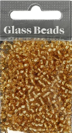 Rocaiperler - Glasperler - Ø 3 MM Hul 0,6-1,0 MM - Guld - 25 G
