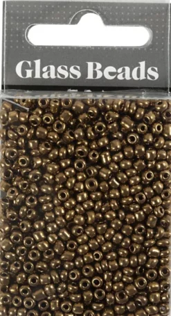 Rocaiperler - Glasperler - Ø 3 MM Hul 0,6-1,0 MM - Bronze - 25 G