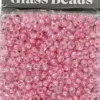 Rocaiperler - Glasperler - Ø 3 MM Hul 0,6-1,0 MM - Pink Kerne - 25 G