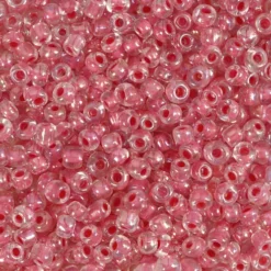 Rocaiperler - Glasperler - Ø 3 MM Hul 0,6-1,0 MM - Pink Kerne - 25 G
