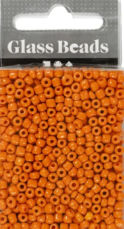 Rocaiperler - Glasperler - Ø 3 MM Hul 0,6-1,0 MM - Orange - 25 G