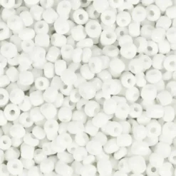 Rocaiperler - Glasperler - Ø 3 MM Hul 0,6-1,0 MM - Hvid - 25 G