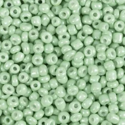 Rocaiperler - Ø 3 MM - Str. 8/0 - Hulstr. 0,6-1,0 MM - Lys Grøn - 25 G