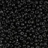 Rocaiperler - Ø 3 MM - Str. 8/0 - Hulstr. 0,6-1,0 MM - Sort - 25 G