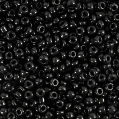 Rocaiperler - Ø 3 MM - Str. 8/0 - Hulstr. 0,6-1,0 MM - Sort - 25 G