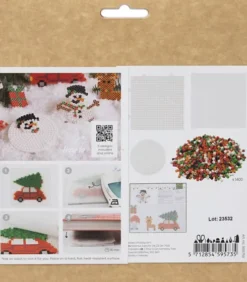 Rør Perler Julepynt DIY Kit - Bil - Rensdyr - Snemand - Nisse - Nabbi Biobeads