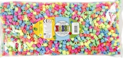 Rør Perler Til Perleplader - Jumbo - Pastelfarver - 3200 Stk. - Nabbi