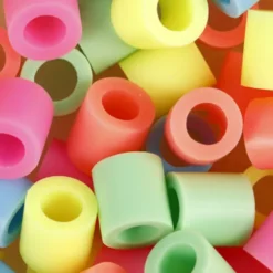 Rør Perler Til Perleplader - Jumbo - Pastelfarver - 3200 Stk. - Nabbi
