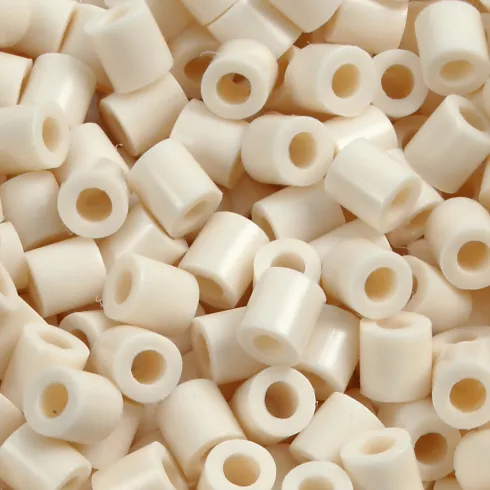 Rør Perler Til Perleplader - Medium - Lys Beige - 6000 Stk. - Nabbi