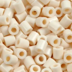 Rør Perler Til Perleplader - Medium - Lys Beige - 6000 Stk. - Nabbi