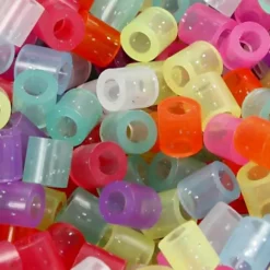 Rør Perler Til Perleplader - Medium - Glitterfarver - 5000 Stk. - Nabbi