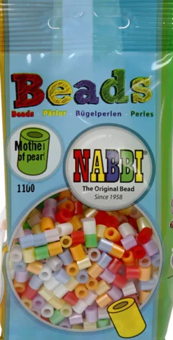 Rør Perler Til Perleplader - Medium - Perlemorsfarver - 1100 Stk. - Nabbi