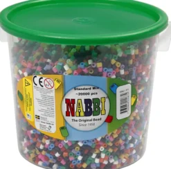 Rør Perler Til Perleplader - Medium - Standardfarver - 20000 Stk. - Nabbi