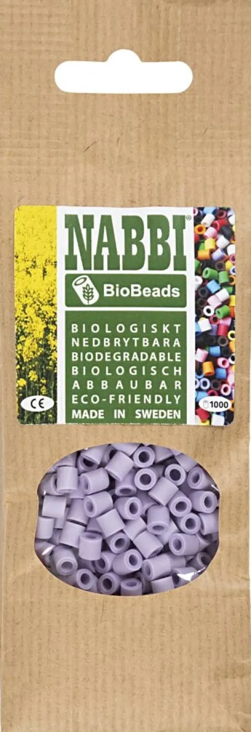 Rør Perler Til Perleplader - Medium - Lilla - 1000 Stk. - Nabbi Biobeads