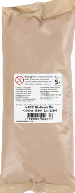 Rør Perler Til Perleplader - Medium - Rød - 3000 Stk. - Nabbi Biobeads