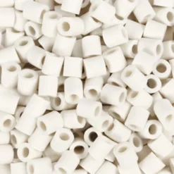 Rør Perler Til Perleplader - Medium - Hvid - 3000 Stk. - Nabbi Biobeads