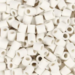Rør Perler Til Perleplader - Medium - Hvid - 3000 Stk. - Nabbi Biobeads