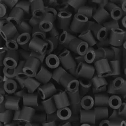 Rør Perler Til Perleplader - Medium - Sort - 1000 Stk. - Nabbi Biobeads