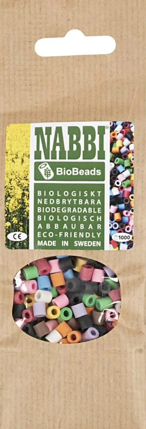 Rør Perler Til Perleplader - Medium - Forskellige Farver - 1000 Stk. - Nabbi Biobeads