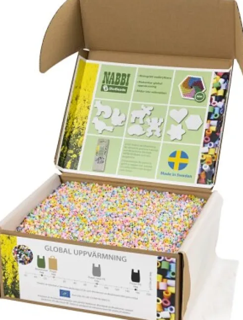 Rør Perler Til Perleplader - Medium - Pastelfarver - 55000 Stk. - Nabbi Biobeads
