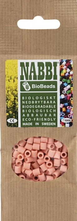Rør Perler Til Perleplader - Medium - Salmon - 051 - 1000 Stk. - Nabbi Biobeads