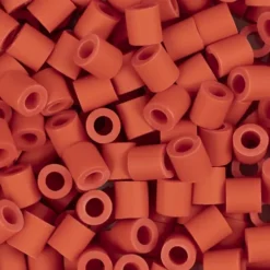 Rør Perler Til Perleplader - Medium - Lys Rød - 1000 Stk. - Nabbi Biobeads