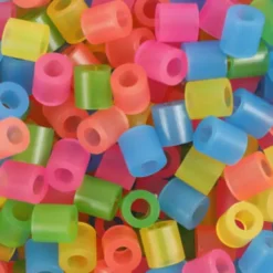 Rør Perler Til Perleplader - Medium - Neonfarver - 1100 Stk. - Nabbi