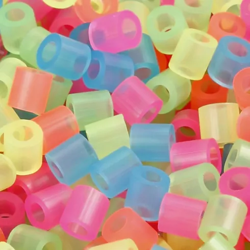 Rør Perler Til Perleplader - Medium - Neonfarver - 30000 Stk. - Nabbi