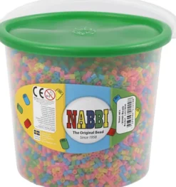 Rør Perler Til Perleplader - Medium - Neonfarver - 20000 Stk. - Nabbi