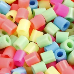 Rør Perler Til Perleplader - Medium - Pastelfarver - 1100 Stk. - Nabbi