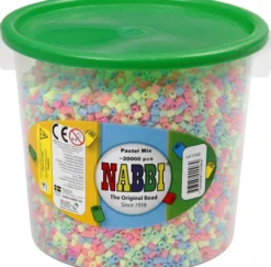 Rør Perler Til Perleplader - Medium - Pastelfarver - 20000 Stk. - Nabbi