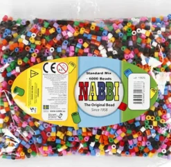 Rør Perler Til Perleplader - Medium - Standardfarver - 6000 Stk. - Nabbi