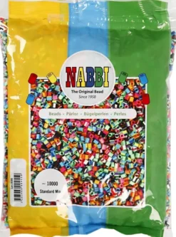 Rør Perler Til Perleplader - Medium - Stribet - 10000 Stk. - Nabbi