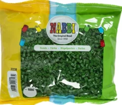 Rør Perler Til Perleplader - Medium - Grøn - 6000 Stk. - Nabbi
