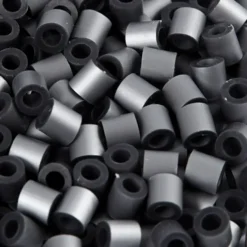 Rør Perler Til Perleplader - Medium - Sølv - 1100 Stk. - Nabbi