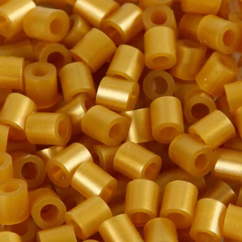 Rør Perler Til Perleplader - Medium - Guld - 1100 Stk. - Nabbi