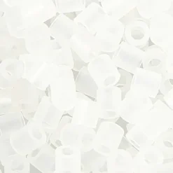 Rør Perler Til Perleplader - Medium - Klar Transparent - 1100 Stk. - Nabbi