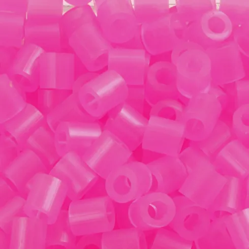 Rør Perler Til Perleplader - Medium - Rosa Neon - 6000 Stk. - Nabbi