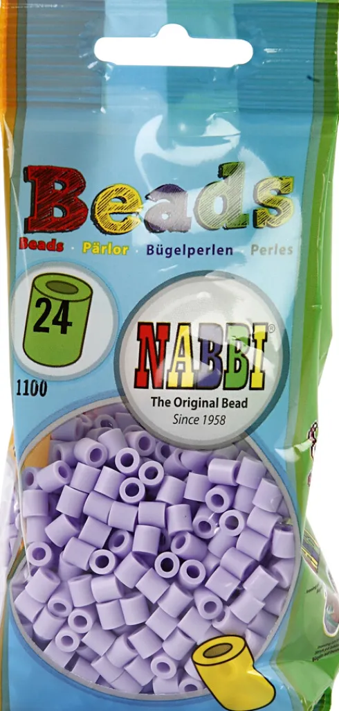 Rør Perler Til Perleplader - Medium - Syren - 1100 Stk. - Nabbi