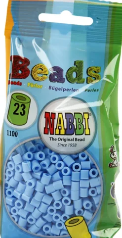 Rør Perler Til Perleplader - Medium - Blå Pastel - 1100 Stk. - Nabbi