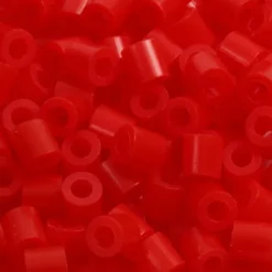 Rør Perler Til Perleplader - Medium - Lys Rød - 6000 Stk. - Nabbi
