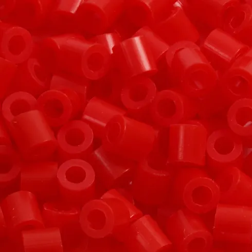Rør Perler Til Perleplader - Medium - Lys Rød - 6000 Stk. - Nabbi