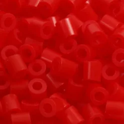 Rør Perler Til Perleplader - Medium - Lys Rød - 6000 Stk. - Nabbi