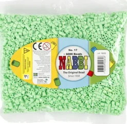 Rør Perler Til Perleplader - Medium - Grøn Pastel - 6000 Stk. - Nabbi
