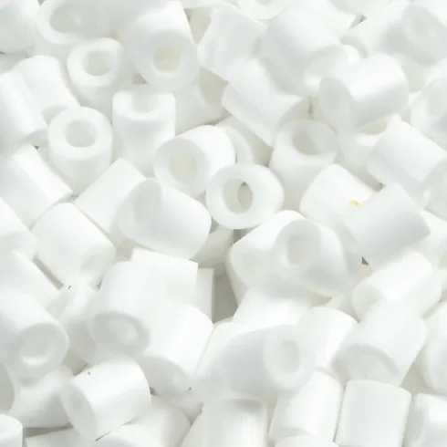 Rør Perler Til Perleplader - Medium - Hvid - 6000 Stk. - Nabbi