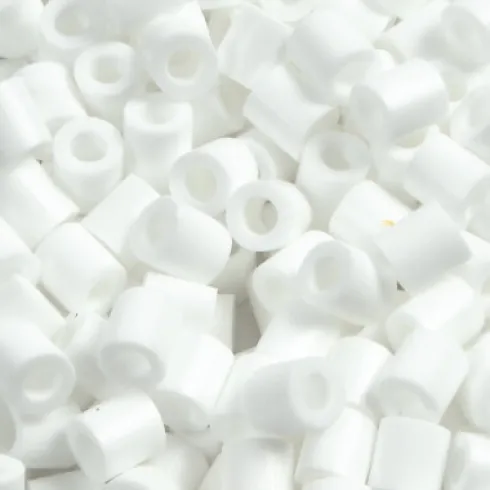 Rør Perler Til Perleplader - Medium - Hvid - 6000 Stk. - Nabbi
