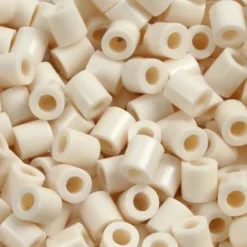 Rør Perler Til Perleplader - Medium - Lys Beige - 1100 Stk. - Nabbi