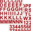 Rub On Stickers - Bogstaver Og Tal - H 17 MM - 12,2X15,3 CM - Rød